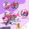 Fitto Airplane Jet Station Playset, Toddler Pink Dream Jet Plane, With Toy Accessory, Toys Set for Age 3-9 Toddlers Kids Girls, Pink