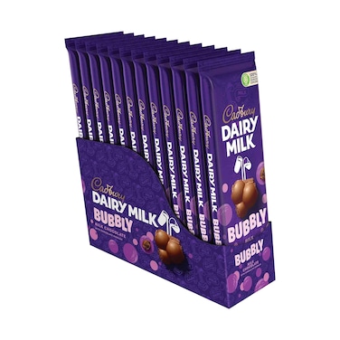 Cadbury Dairy Milk Bubbly Milk Chocolate Bar 87gx12 Pieces
