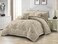 Comfy Luxe Soft 6 Pcs King Size Cotton Comforter Bedding Set-Beige