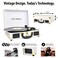 Victrola Journey Vintage Bluetooth Suitcase Vinyl Record Player Portable 3-Speed LP Turntable with Built-in Stereo Speakers Aux-In RCA Out Elegant Color (White)