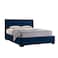 In House Lombardia Velvet Bed Frame - Queen - 200x140 cm - Dark Blue