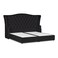 In House Taj Mahal Velvet Bed Frame - King - 200x180 cm - Black