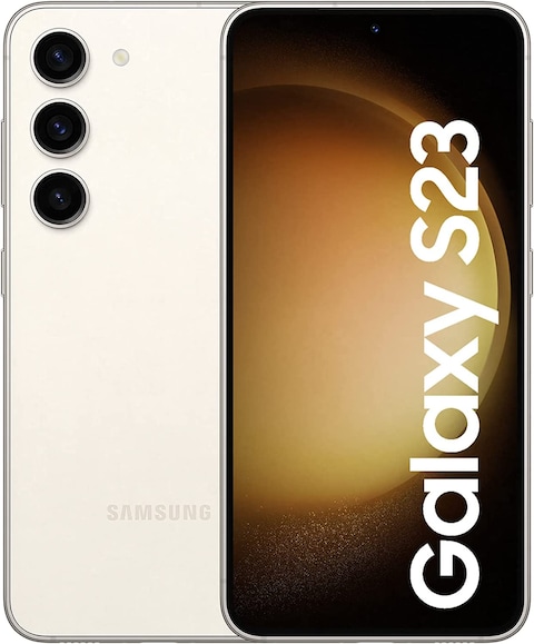 Samsung Galaxy S23 Dual SIM, 8GB RAM, 256GB, 5G, Cream - UAE / TRA Version