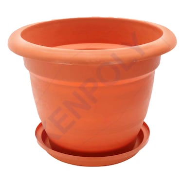 Kenpoly round Planter No 2 Brown 