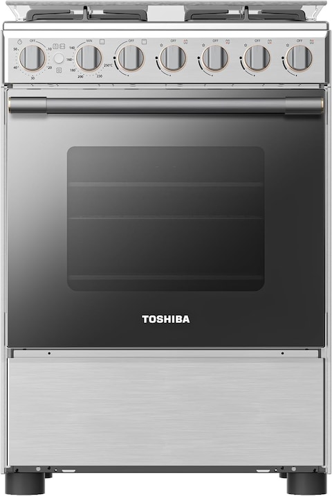 Toshiba Gas Cooker 60x60 Cm 4 Burners Steel - RB2-60G4GE(MR)
