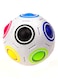Generic Rainbow Football Ball Shaped Magic Cube Speed Puzzle
