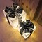2-Piece Light Up Gift Boxes White &amp; Black Colour Warm LED Fairy Lights Openable Top Cover