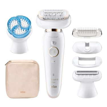 Braun SensoSmart Silk Epil 9 Flex Epilator with 6 Extra Deep Body Exfoliation Brush 9010