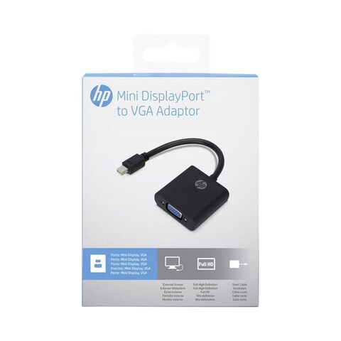 محول ميني من اتش بي من منفذ العرض إلى VGA – اسود