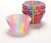 100Pcs Rainbow Color Cupcake Baking Paper Cases Cake Box
