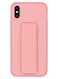 Zolo Finger Grip Holder and standing cover with Car Magnetic Multi-function Shockproof Protective Case Cover For iphone X / Xs Pink