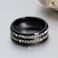 Generic-Fashion New Hot Unique Punk Female Metal Titanium Steel Ring for Woman Party Wedding Band Gift Charm Jewelry