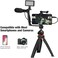 DMK Power Coopic Smartphone Video Stabilizer Rig Kit With Microphone + Light Diffuser + Mini Tripod For Iphone Samsung Huawei Nikon Sony Fujifilm Fit For Most Phones And Cameras