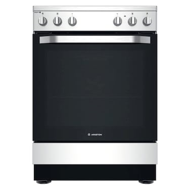 Ariston 4 Burner Electric Cooker AS68V8KHX Black And Silver 60x60cm