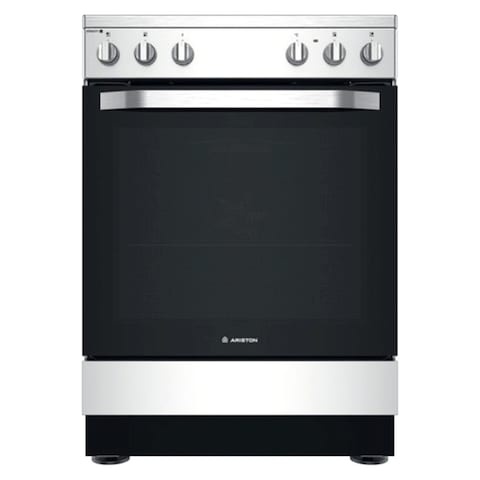 Ariston 4 Burner Electric Cooker AS68V8KHX Black And Silver 60x60cm