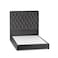 In House Madrid Velvet Bed Frame - Queen - 200x150 cm - Dark Gray