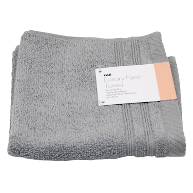 H&amp;B ART027 LUXURY FACE TOWEL GREY