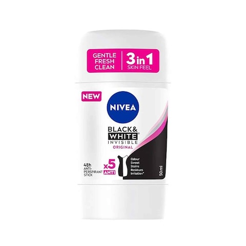 Nivea 3in1 Anti-Perspirant Stick Black &amp; White Invinsible Original 50ml