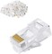 Cat6 RJ45 Ends Cat6 Connector, Cat6 / Cat5e RJ45 Connector, Ethernet Cable Crimp Connectors UTP Network Plug for Solid Wire and Standard Cable, Transparent (10 PACK)