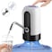 Pudhoms Stainless-Steel Plastic USB Charging Universal Fit Automatic Electric Pump 5 Gallon Water Dispenser, White