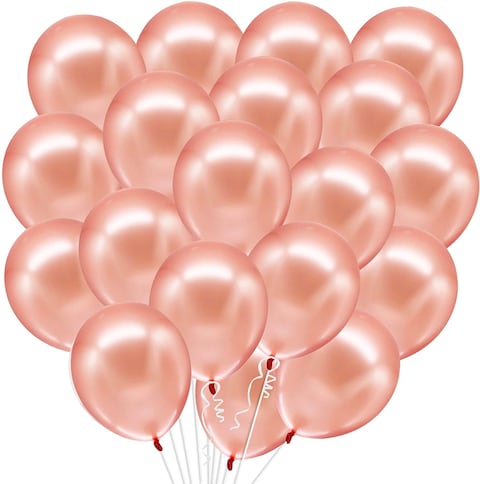 Katchon Rose Gold Balloons Party Decorations Set - Pack Of 30, 12 Inch, Rose Gold Balloon For Rose Gold Party Decoration, Rose Gold Balloons Metallic For Bridal Shower, Bachelorette, Birthday Balloons