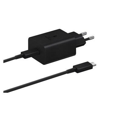 سامسونج شاحن منزلي - 45 وات + كابل من النوع سي إلى النوع سي - 1.8 متر - أسود