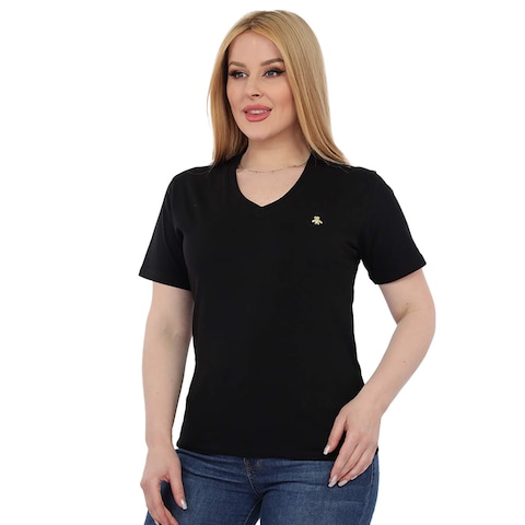 La Collection T-Shirt for Women - Large - Black