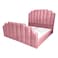 In House Taj Velvet Bed Frame - Queen - 200x150 cm - Light Pink