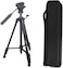 COOPIC CP-VT05 III, Foldable Tripod with MAX Height 190cm/74.80inch with Horizontal Fluid Pan Head for Camera and Camcorder Photography Load up to 5kg.