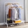Multifunctional Metal Garment Rack with Shelf &ndash; Organize and Display Clothes in Style (white)