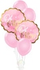 Party Time 6-Pieces Pink Oh Baby Foil Balloon and Pink Latex  Balloons Set For Baby Shower Party Decoration - Baptismal, Baby Shower Balloon, Gender Reveal Party Decoration Supplies