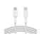 Belkin BoostCharge Braided USB-C to USB-C Fast Charger Cable, White, 1m