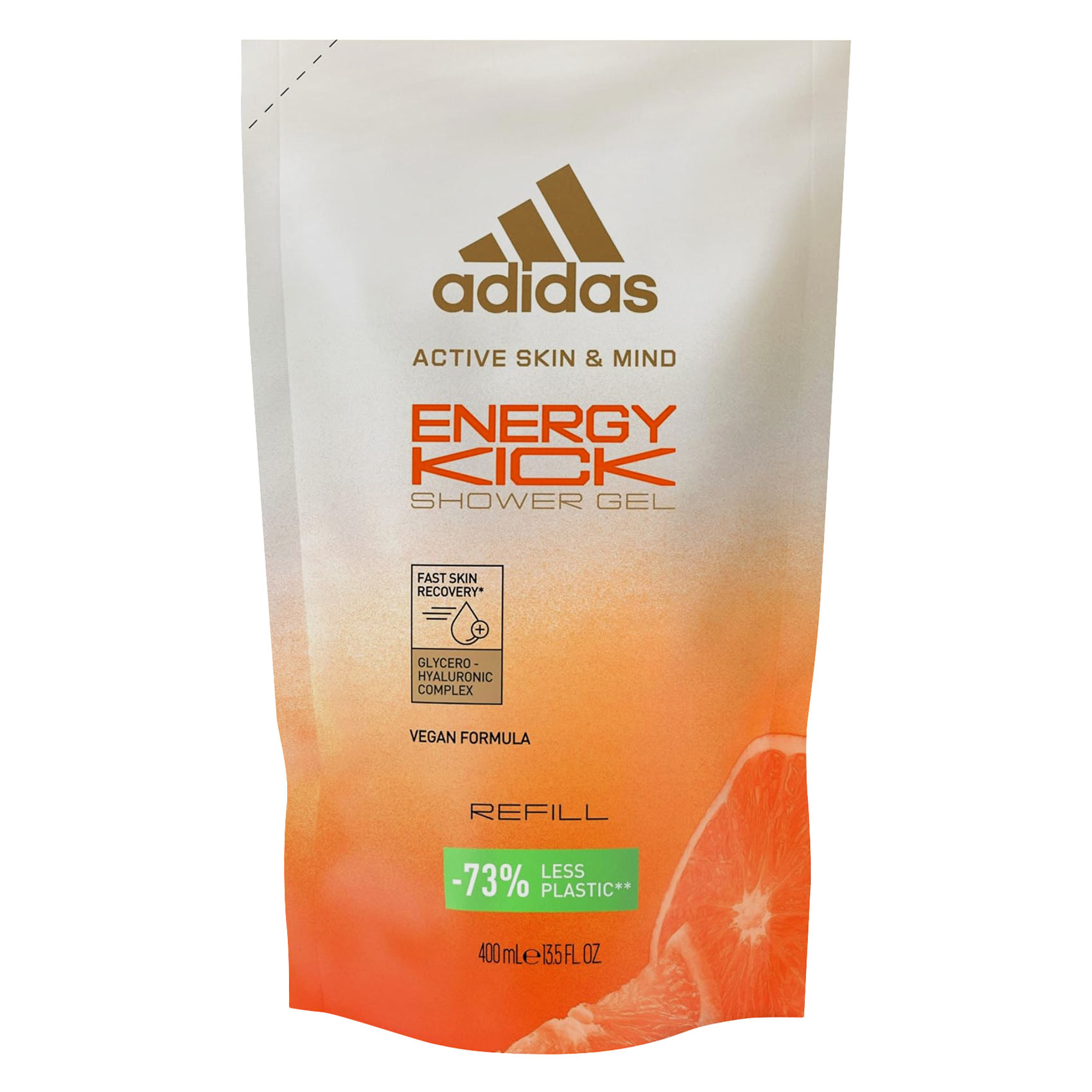 Adidas Active Skin And Mind Energy Kick Orange Essential Oil Shower Gel Refill 400ml