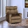 In House Velvet Rocking &amp; Rotating Recliner Chair - Light Brown - AB011