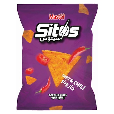 Master Sitos Sweet and Chili Flavoured Tortilla Chips, 150g