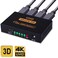 Generic - HD 4K 4 Ports 1x4 2160P 3D Hub 1 In 4 Out HDMI Splitter Black