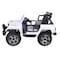 RBWTOYS - Power Electric 2023 QUAD 4X4 JEEP W/ LEATHER SEAT, RUBBER TIRES, &amp; REMOTE CONTROL S605 (WHITE) 120x64x47cm.
