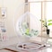 Ex Comfortable Hanging Chair Outdoor Patio Swing Hanging (Egg Nest Shape) White (Random Cushion) Yl-3