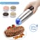 Fitto Gravity Electric Pepper Mill, Battery Operated, Automatic Salt Mill with Blue LED Light, One Handed Operation, Adjustable Coarseness, Silver