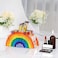 Acrylic Rainbow Multifunctional Pen Holder-Desktop Office Stationery/Sorting Pen Holder Semicircle/5 Grid Makeup Brush Storage Box