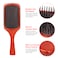 Generic-Wood Comb Hair Scalp Massage Comb Hairbrush Air Cushion Flat Square Comb Anti-static Hair Brush Salon Hair Styling Tools Red