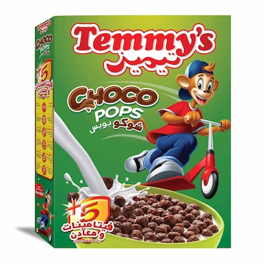 Temmy&#39;s Choco Pops Cereal box - 250 grams
