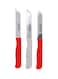 Delcasa 3-Piece Paring Knife Set Red/White 10centimeter