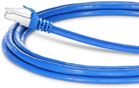 DKURVE CAT6A SSTP/SFTP Booted 10Gigabit/Sec 550MHZ Copper Ethernet Cable -  Patch cord  5 Meter - BLUE