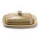 Fissman Ceramic Butter Dish Beige Crackle Brown