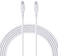 Aukey CB-NCL2 Nylon Braided USB C to Lightning Cable 1.8m - White