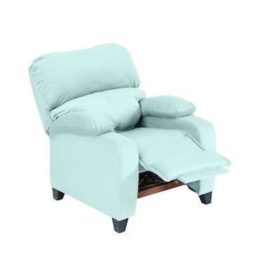 In House Velvet Classic Recliner Chair - Light Turquoise - NZ71
