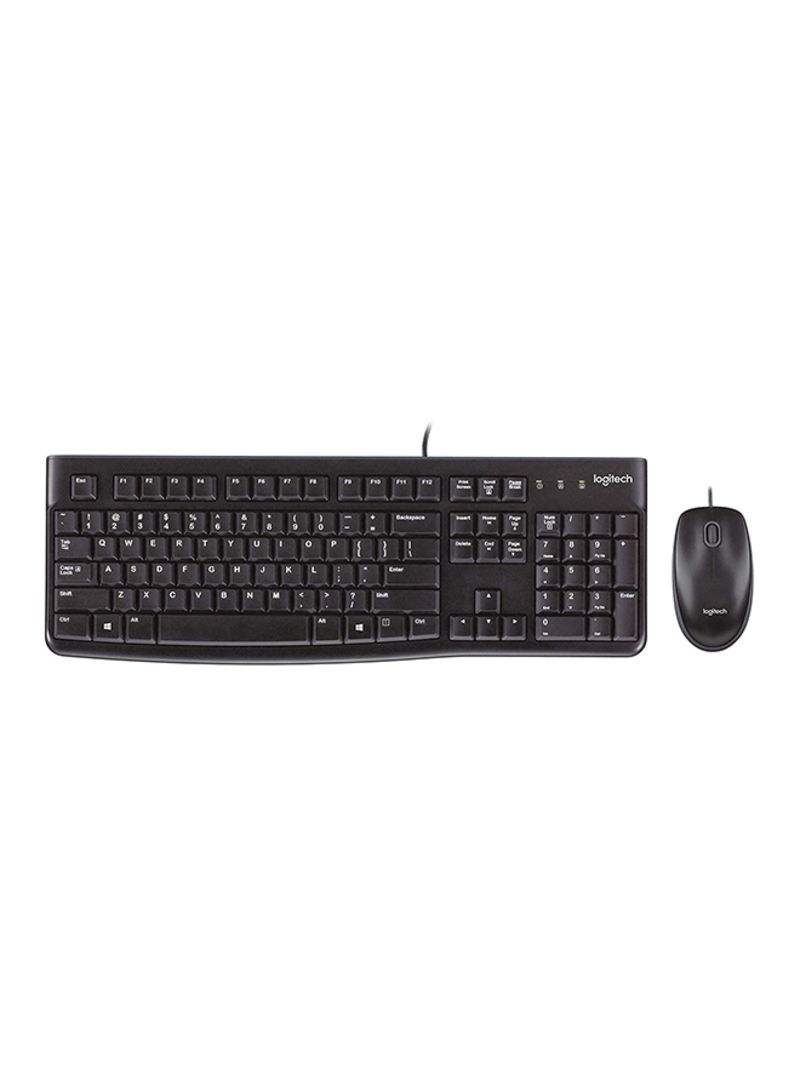 Logitech Mk120 USB Keyboard And Mouse Set Black