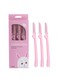 3-Piece Eyebrow Razor Pink 15cm