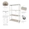 4-Tire Kitchen Microwave Racks Shelving Storage Unit Foldable Racks White